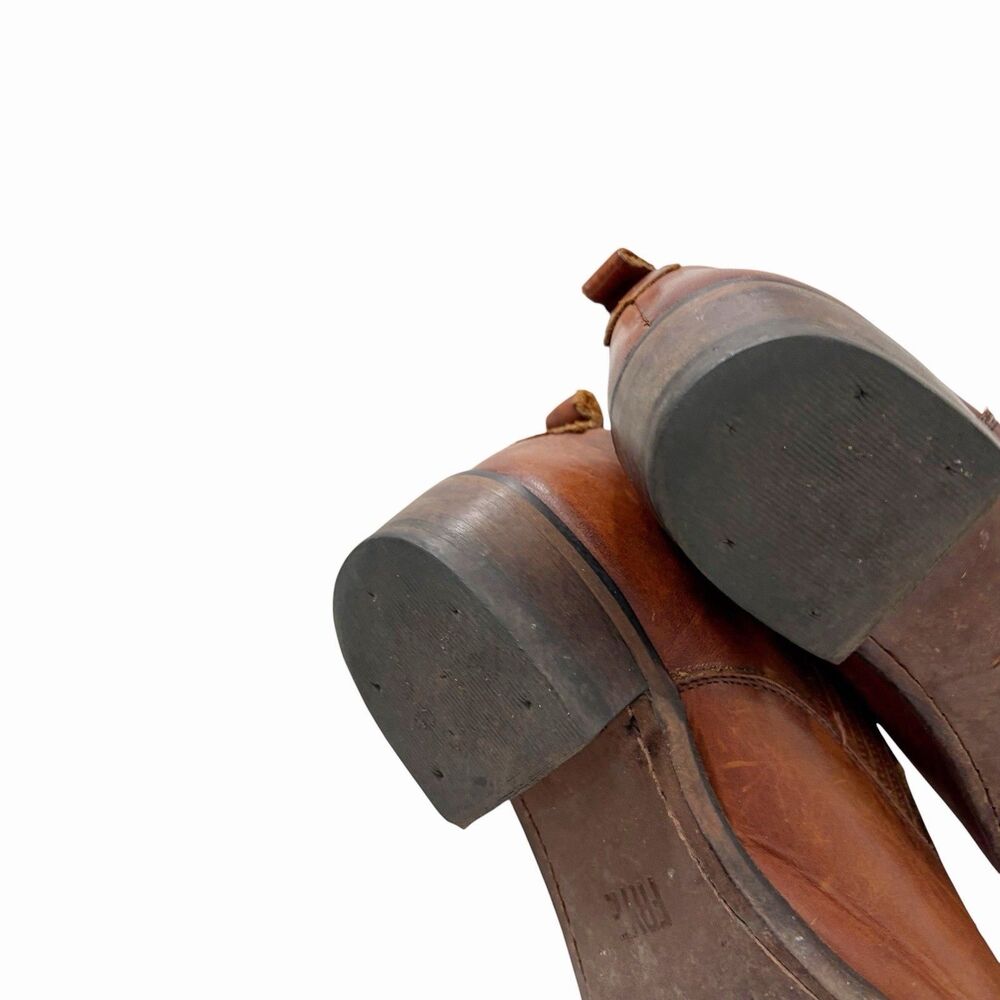 Frye Billy Shootie 6 1/2 B Brown Leather Ankle Boot Classic Western - Picture 10 of 11